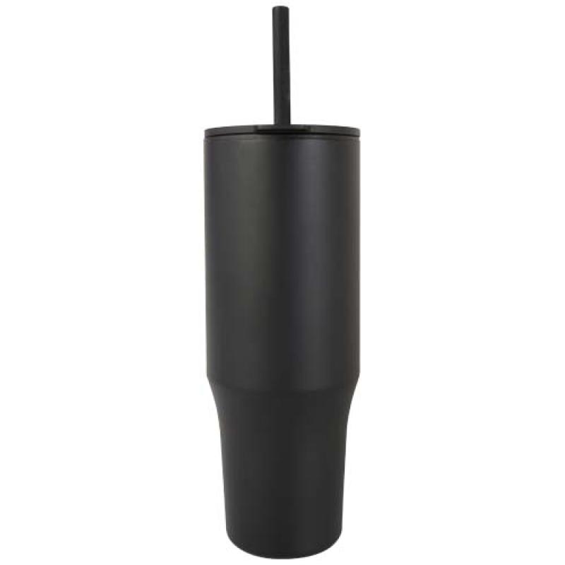 Vaso con aislamiento de 900 ml con certificado RCS y pajita de silicona "Brady"