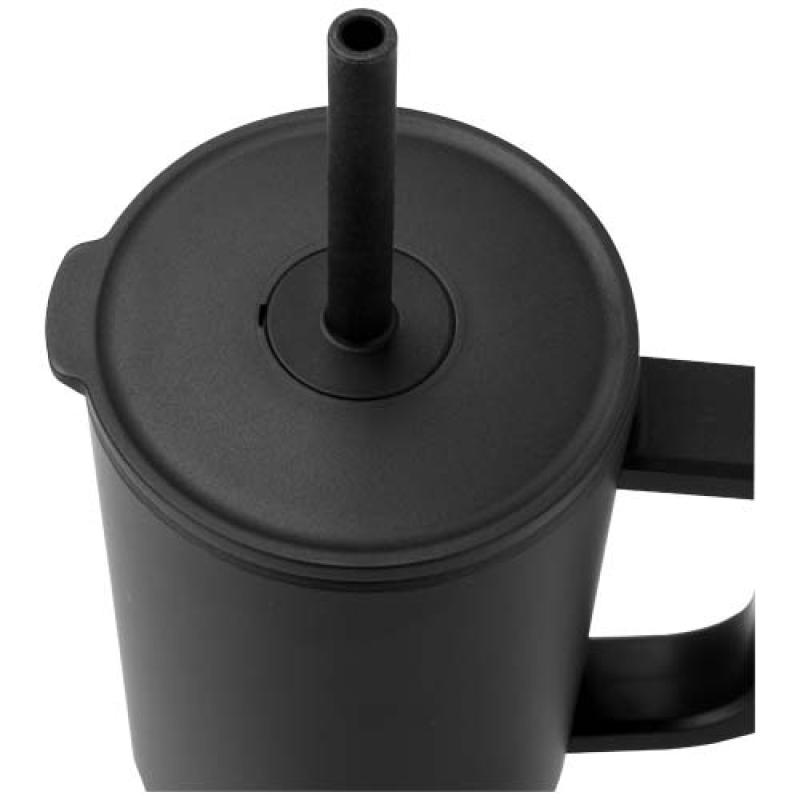 Vaso con aislamiento de 900 ml con certificado RCS y pajita de silicona "Brady"