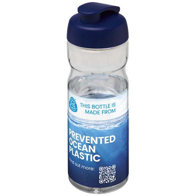 Bidón deportivo con tapa Flip de 650 ml H2O Active® "Eco Base"