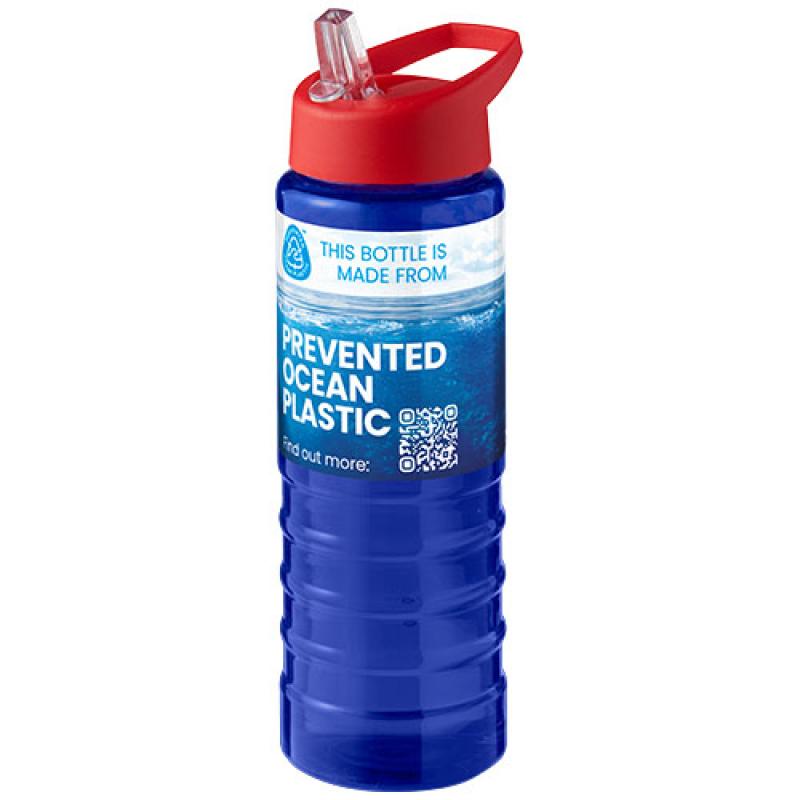 Bidón deportivo con tapa con boquilla de 750 ml "H2O Active® Eco Treble"