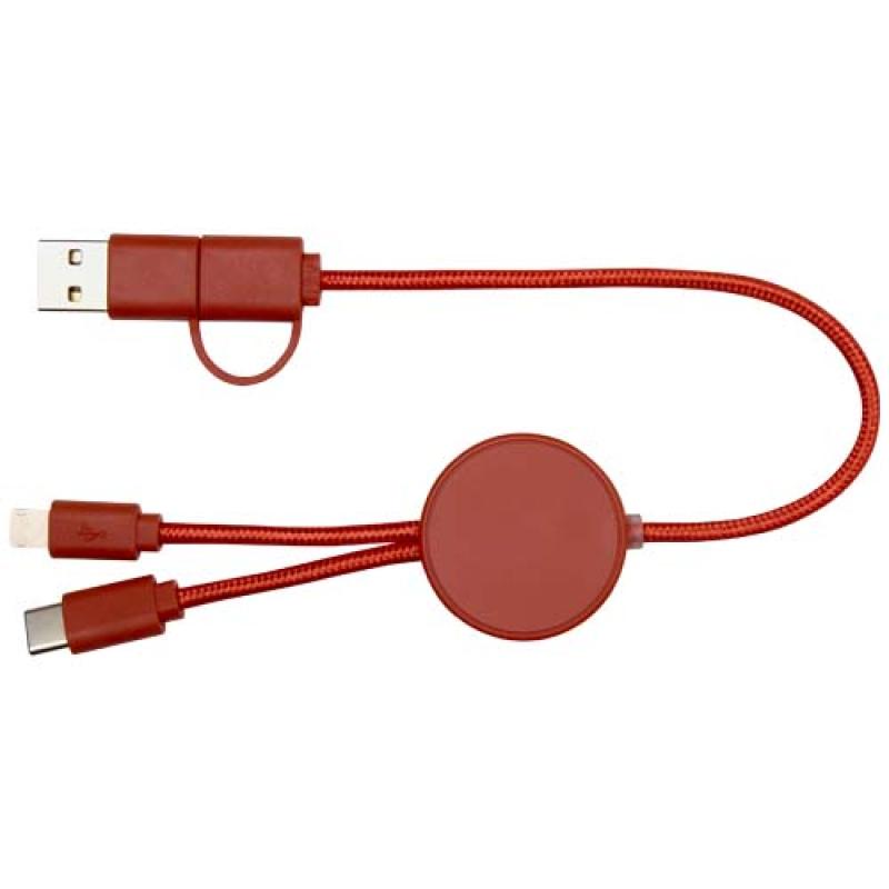 Cable 5 en 1 de plástico reciclado de 30 cm para sincronización de datos y carga rápida de 27 W "Citala"
