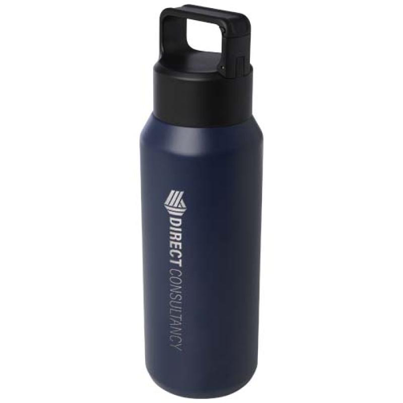 Botella de 600 ml con aislamiento al vacío de cobre en acero inoxidable reciclado con certificado RCS "Astra"
