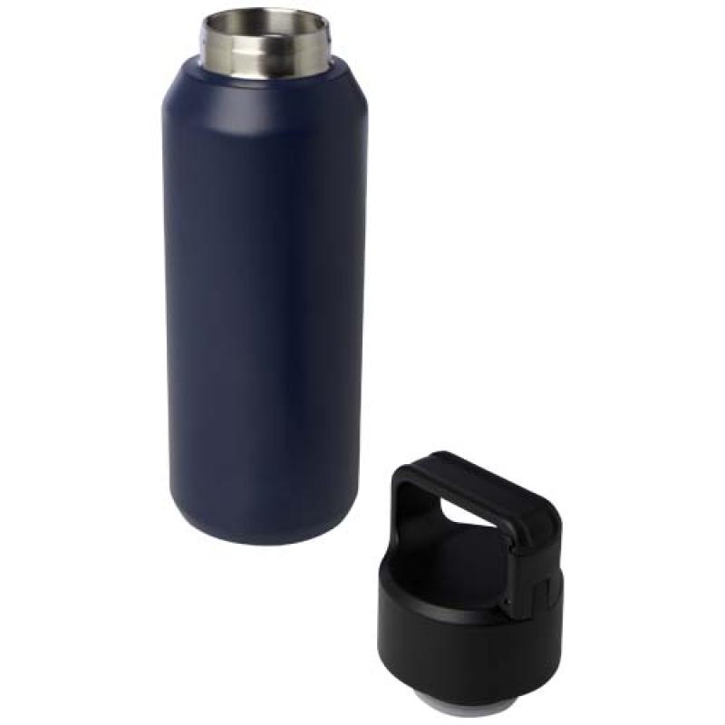 Botella de 600 ml con aislamiento al vacío de cobre en acero inoxidable reciclado con certificado RCS "Astra"