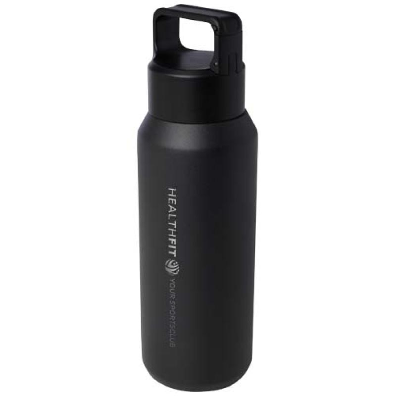 Botella de 600 ml con aislamiento al vacío de cobre en acero inoxidable reciclado con certificado RCS "Astra"