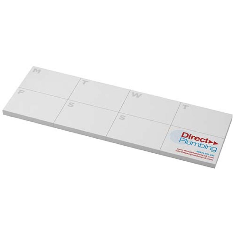 Libreta con notas adhesivas de material reciclado con planificador impreso "Sticky-Mate®"