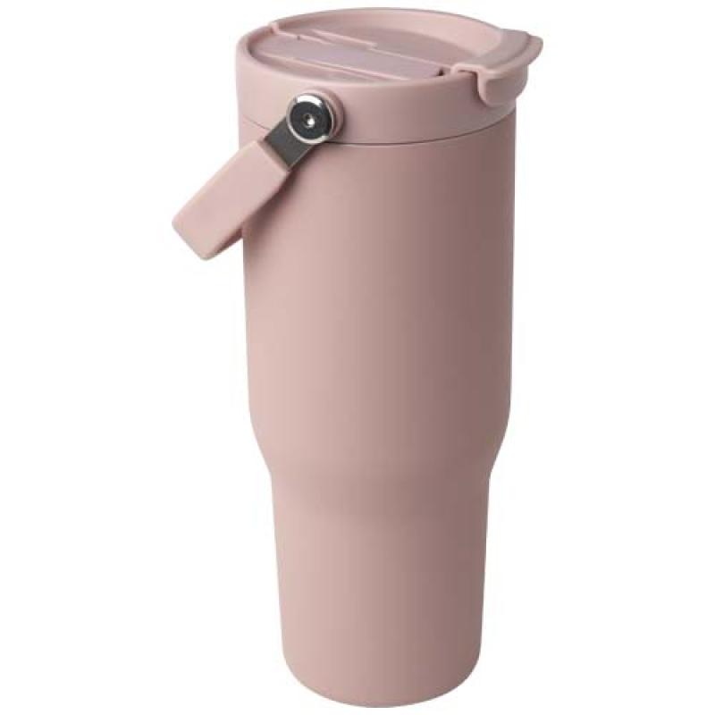 Vaso con aislamiento al vacío de cobre de acero inoxidable reciclado certificado RCS de 900 ml y con tapa de doble función "Bron
