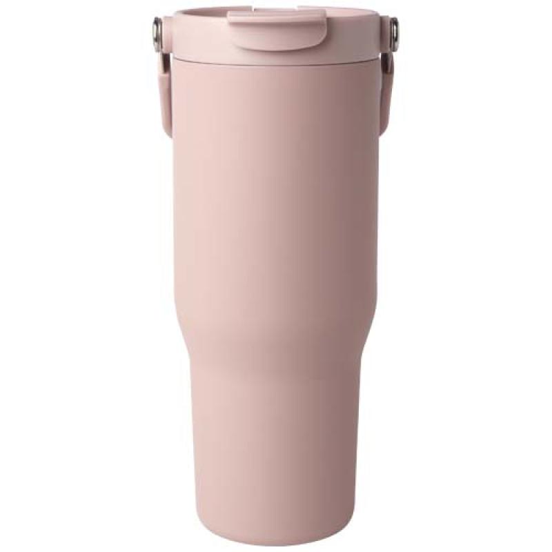 Vaso con aislamiento al vacío de cobre de acero inoxidable reciclado certificado RCS de 900 ml y con tapa de doble función "Bron