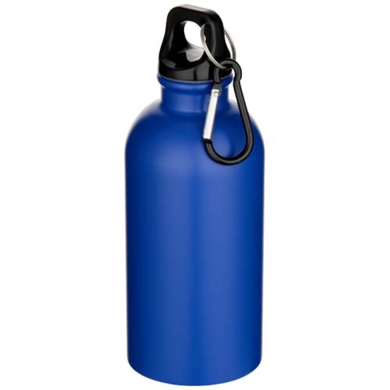Botella de 400 ml de acero inoxidable mate con certificado RCS de una sola pared con mosquetón "Oregon"