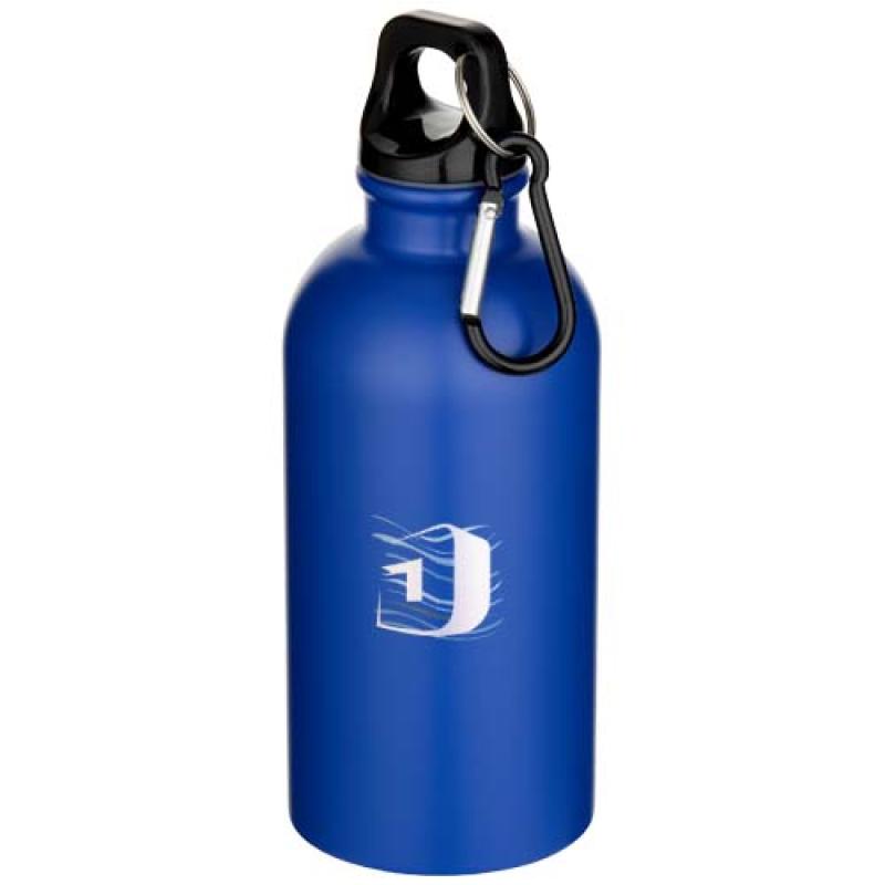 Botella de 400 ml de acero inoxidable mate con certificado RCS de una sola pared con mosquetón "Oregon"