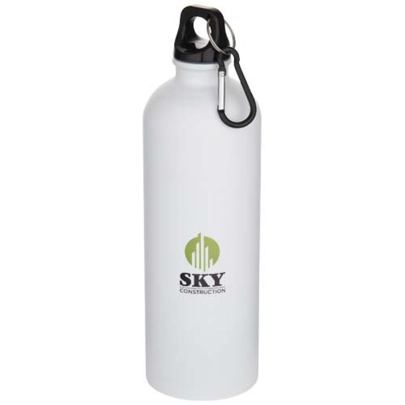 Botella de 750 ml de acero inoxidable mate reciclado con certificado RCS con mosquetón "Oregon"
