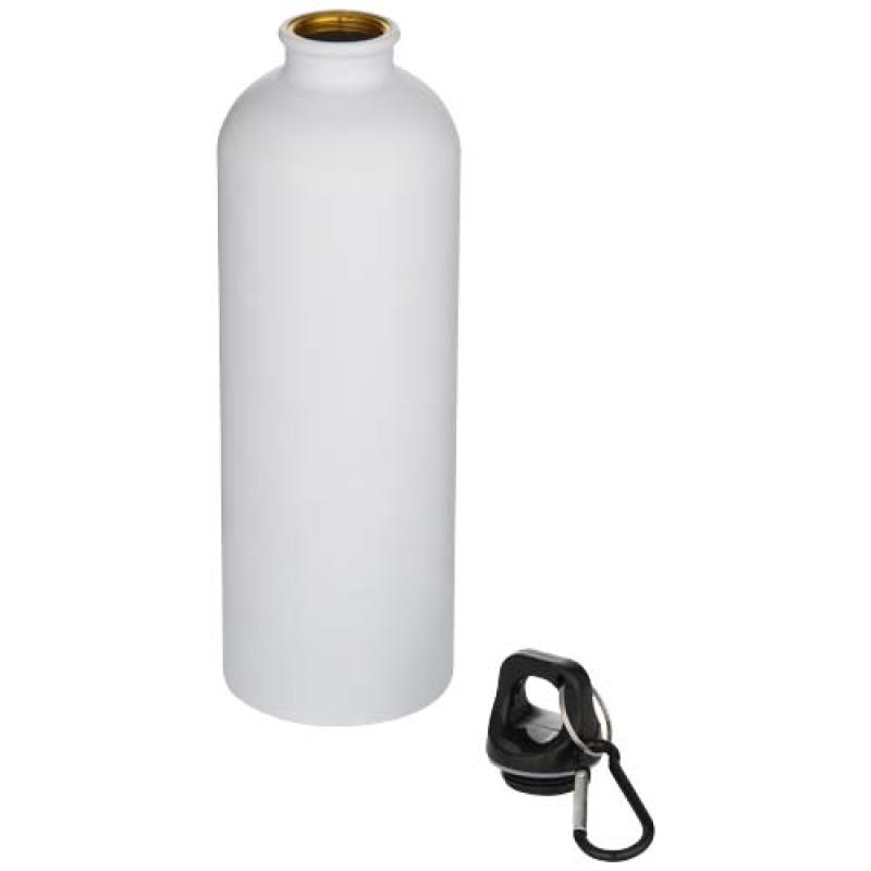 Botella de 750 ml de acero inoxidable mate reciclado con certificado RCS con mosquetón "Oregon"