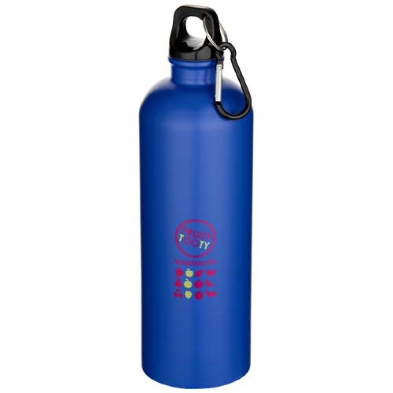 Botella de 750 ml de acero inoxidable mate reciclado con certificado RCS con mosquetón "Oregon"