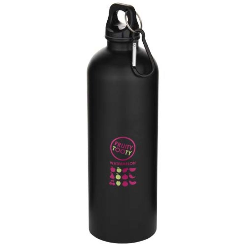Botella de 750 ml de acero inoxidable mate reciclado con certificado RCS con mosquetón "Oregon"
