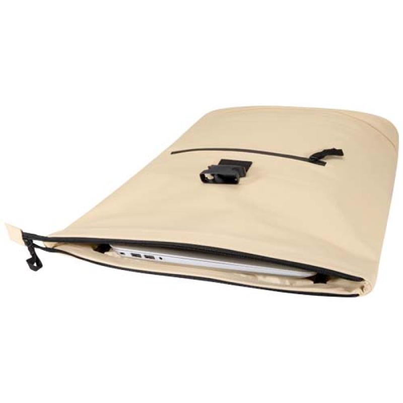 Mochila de 15" y 18 L con parte superior enrollable de material reciclado con certificado GRS "Resi Plus"