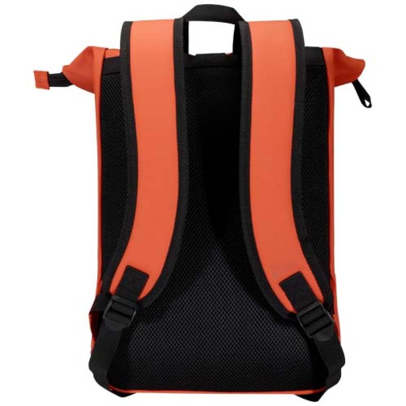 Mochila de 15" y 18 L con parte superior enrollable de material reciclado con certificado GRS "Resi Plus"