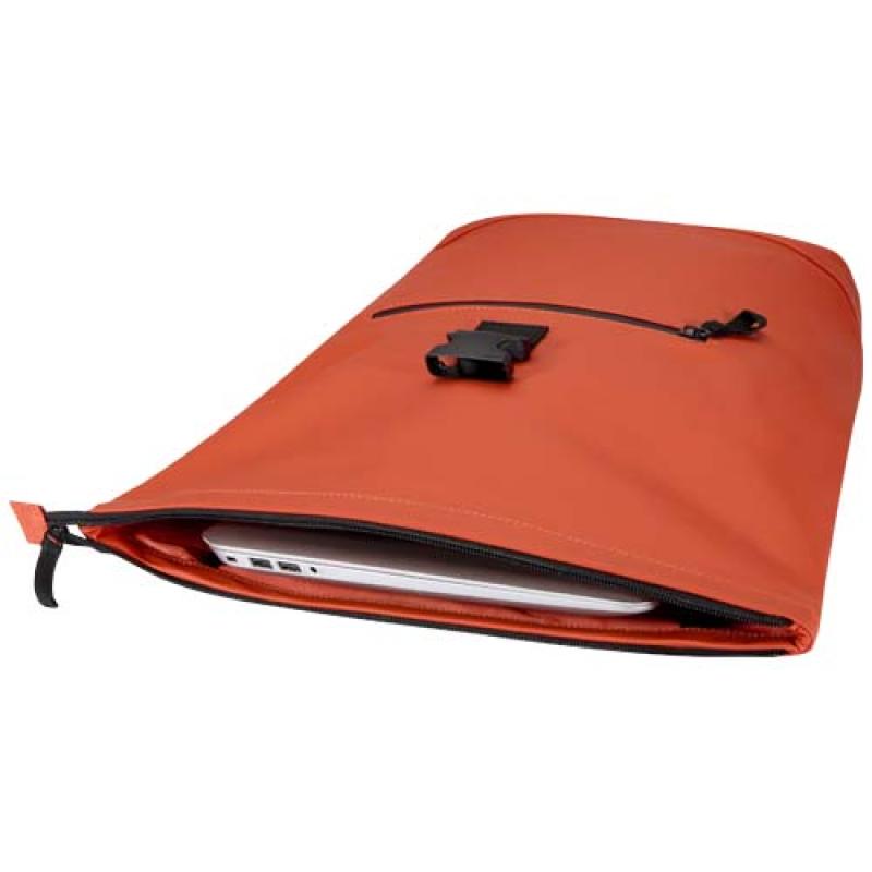 Mochila de 15" y 18 L con parte superior enrollable de material reciclado con certificado GRS "Resi Plus"