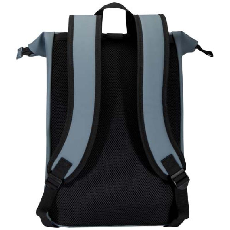 Mochila de 15" y 18 L con parte superior enrollable de material reciclado con certificado GRS "Resi Plus"
