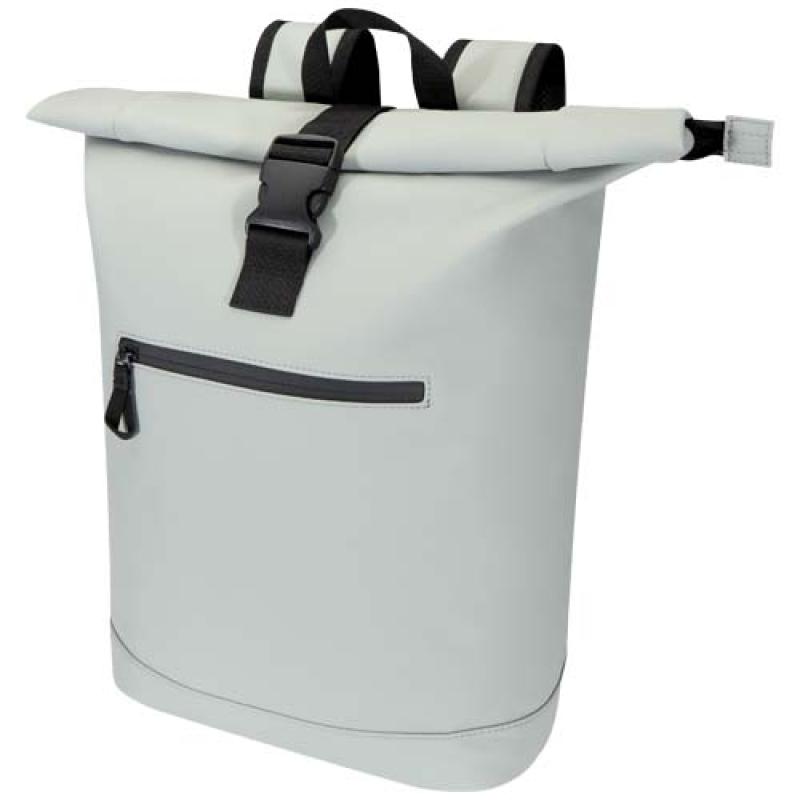 Mochila de 15" y 18 L con parte superior enrollable de material reciclado con certificado GRS "Resi Plus"