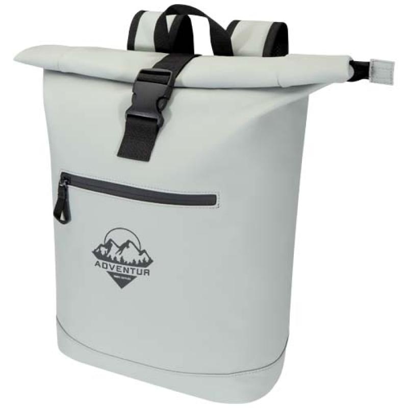 Mochila de 15" y 18 L con parte superior enrollable de material reciclado con certificado GRS "Resi Plus"