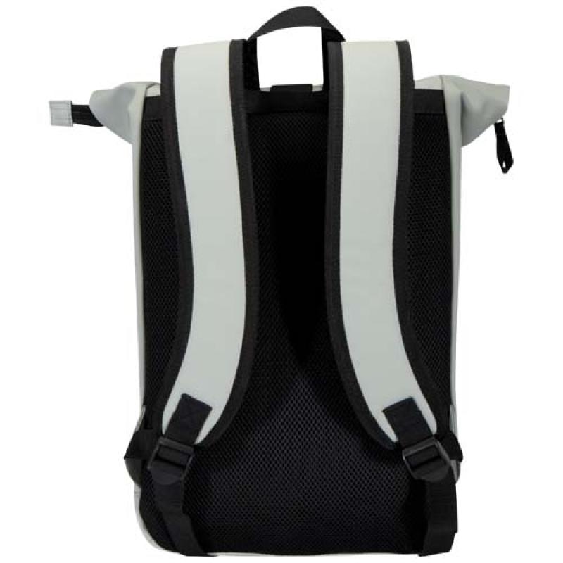 Mochila de 15" y 18 L con parte superior enrollable de material reciclado con certificado GRS "Resi Plus"