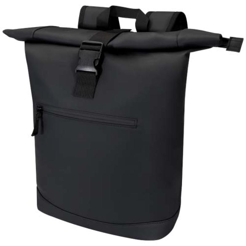 Mochila de 15" y 18 L con parte superior enrollable de material reciclado con certificado GRS "Resi Plus"
