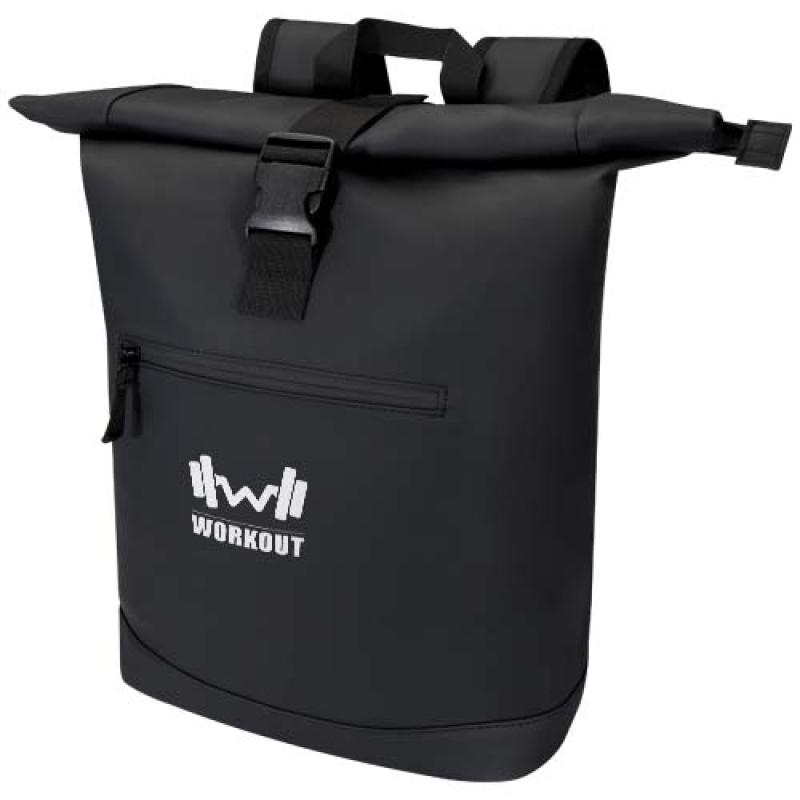 Mochila de 15" y 18 L con parte superior enrollable de material reciclado con certificado GRS "Resi Plus"
