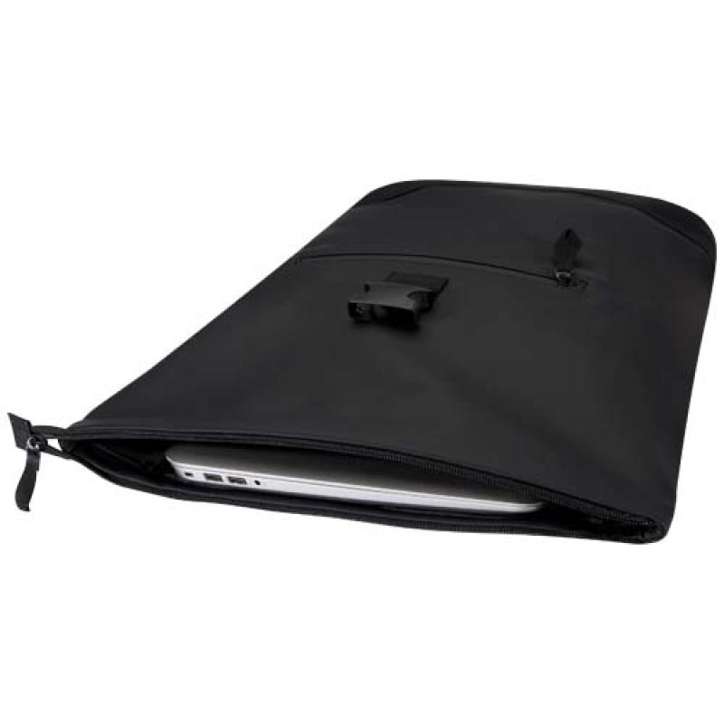 Mochila de 15" y 18 L con parte superior enrollable de material reciclado con certificado GRS "Resi Plus"