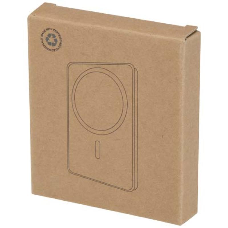 Batería externa inalámbrica magnética de 5000 mAh y 15 W con PD de 20 W fabricada con plástico reciclado "Acrab"