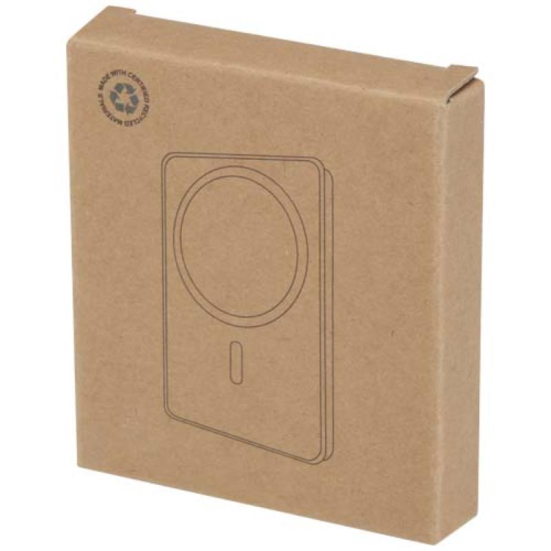 Batería externa inalámbrica magnética de 5000 mAh y 15 W con PD de 20 W fabricada con plástico reciclado "Acrab"