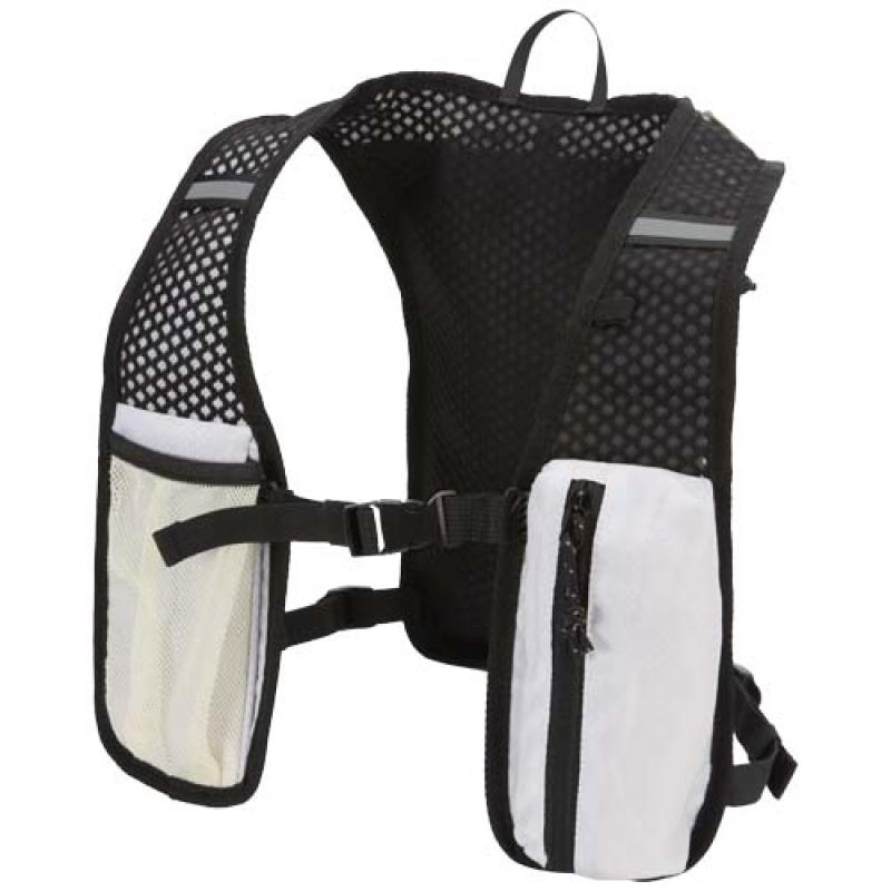 Chaleco de running de material reciclado con certificado GRS y mochila de hidratación de 5 L "Nomad"