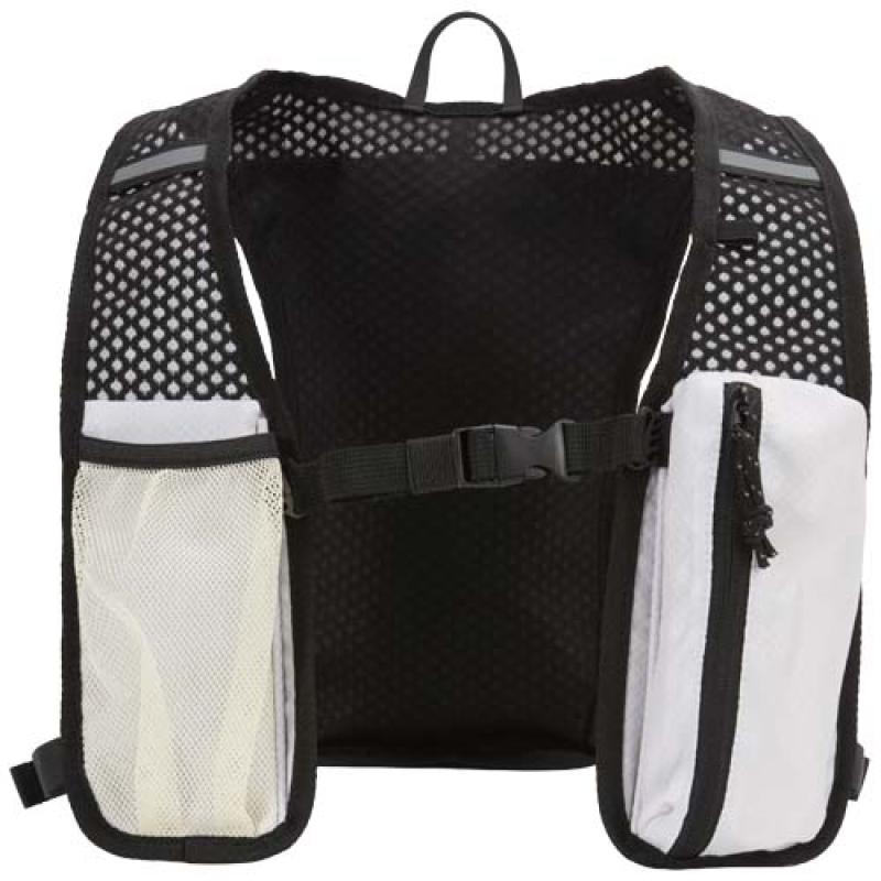 Chaleco de running de material reciclado con certificado GRS y mochila de hidratación de 5 L "Nomad"