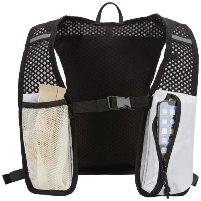 Chaleco de running de material reciclado con certificado GRS y mochila de hidratación de 5 L "Nomad"