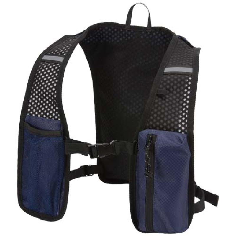 Chaleco de running de material reciclado con certificado GRS y mochila de hidratación de 5 L "Nomad"