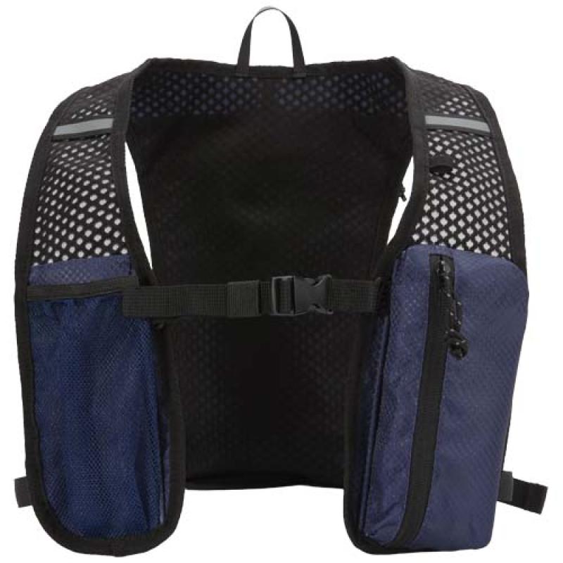 Chaleco de running de material reciclado con certificado GRS y mochila de hidratación de 5 L "Nomad"