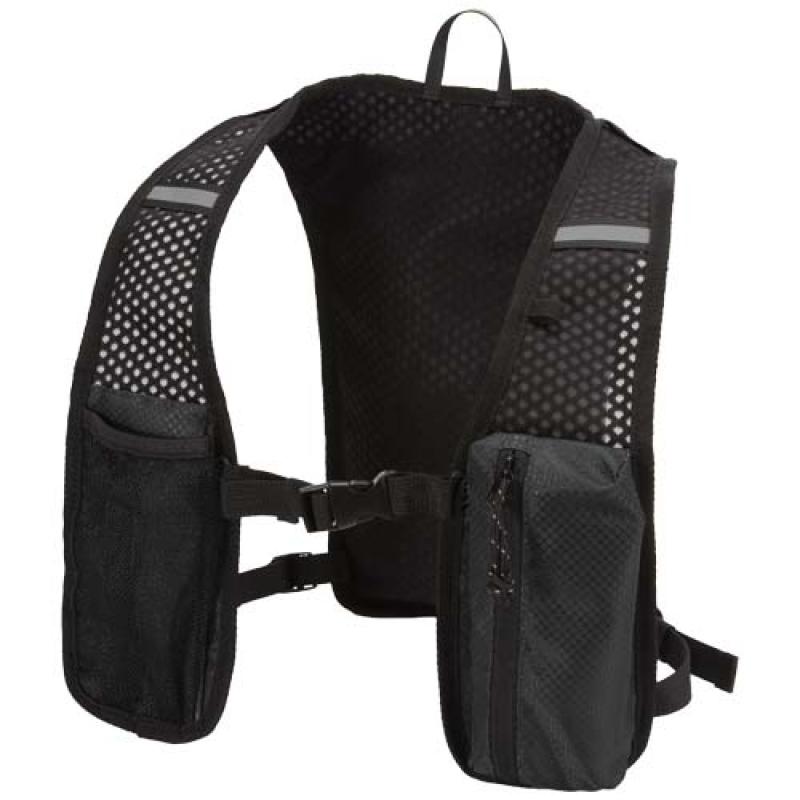 Chaleco de running de material reciclado con certificado GRS y mochila de hidratación de 5 L "Nomad"