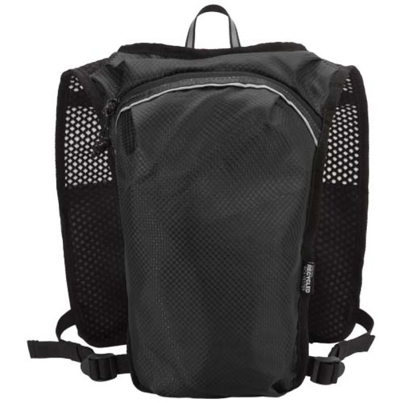 Chaleco de running de material reciclado con certificado GRS y mochila de hidratación de 5 L "Nomad"