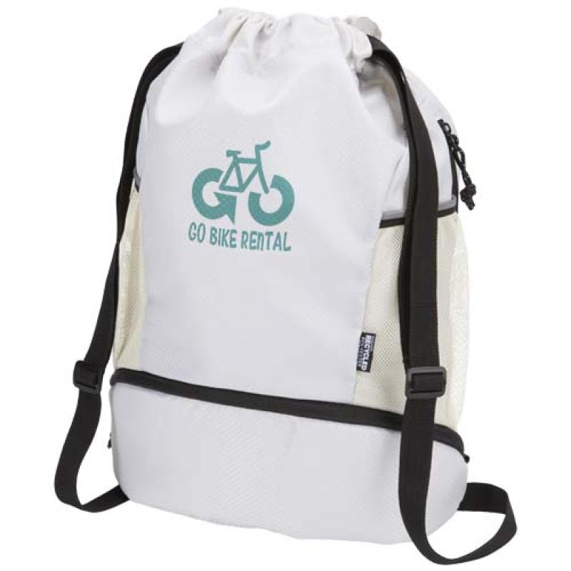 Bolsa deportiva de 18 L con cordón y compartimento inferior de material reciclado con certificado GRS "Nomad"