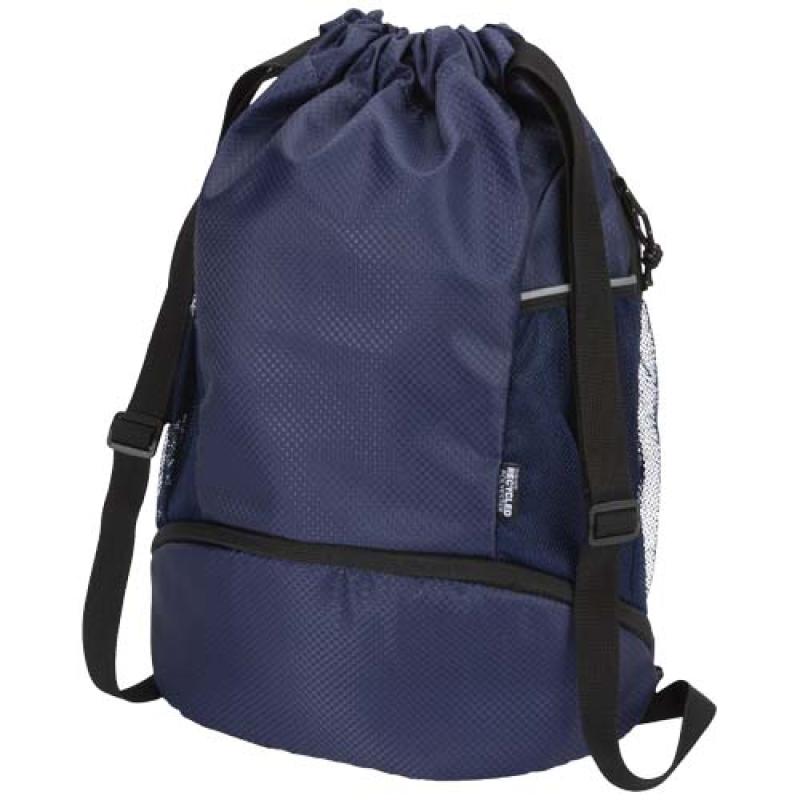 Bolsa deportiva de 18 L con cordón y compartimento inferior de material reciclado con certificado GRS "Nomad"