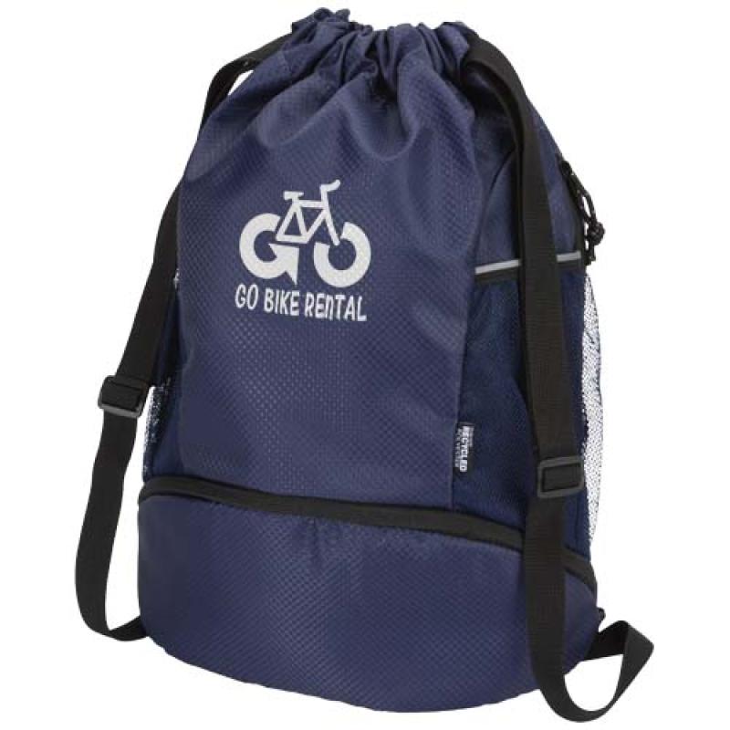 Bolsa deportiva de 18 L con cordón y compartimento inferior de material reciclado con certificado GRS "Nomad"