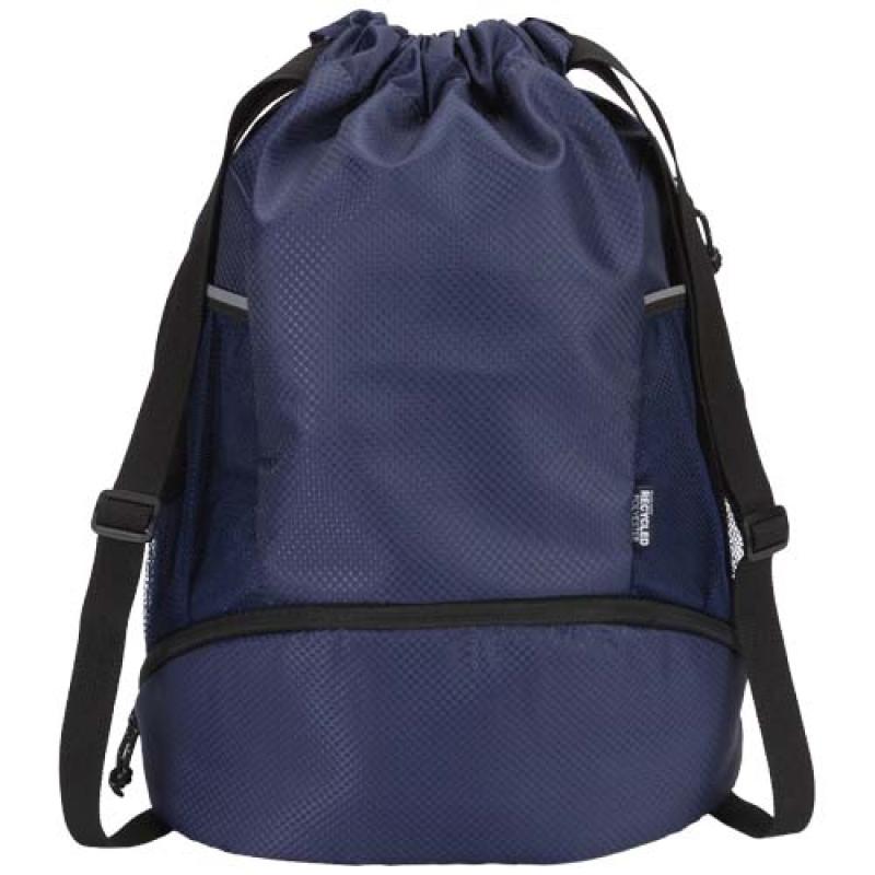 Bolsa deportiva de 18 L con cordón y compartimento inferior de material reciclado con certificado GRS "Nomad"