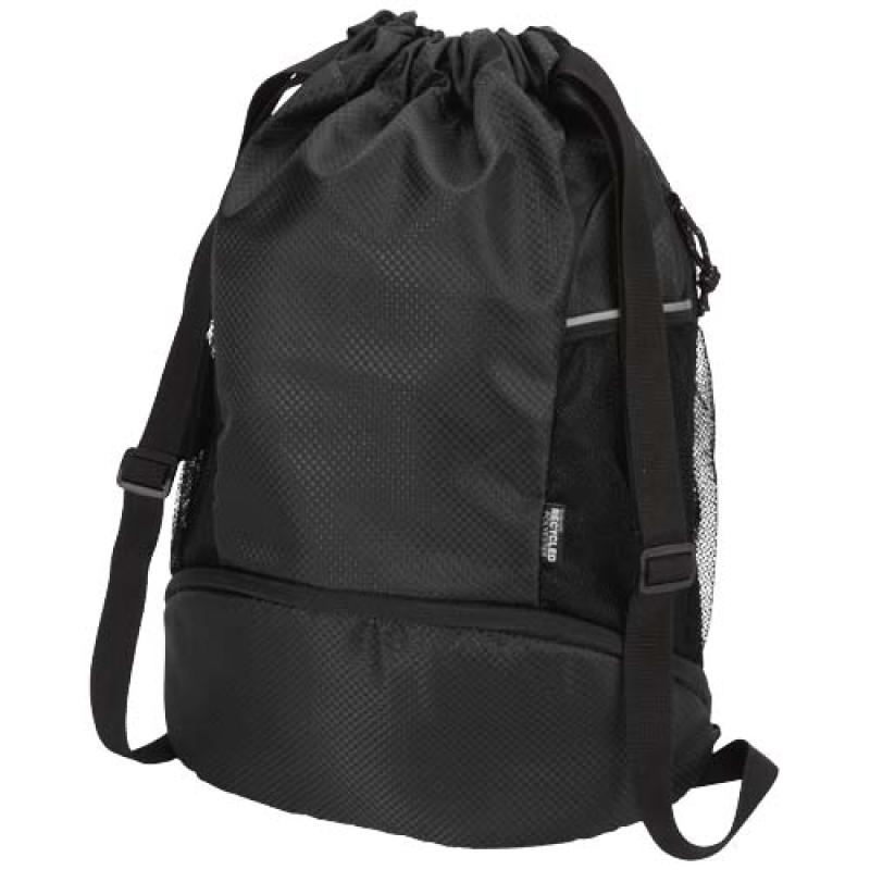 Bolsa deportiva de 18 L con cordón y compartimento inferior de material reciclado con certificado GRS "Nomad"
