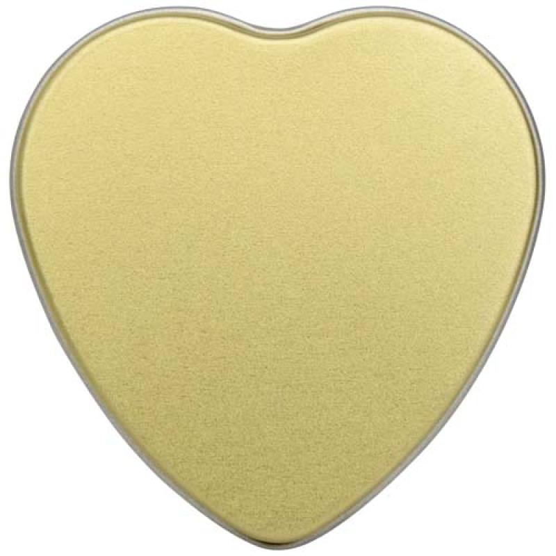 Vela con forma de corazón y aroma de vainilla en caja metálica "Blissful"