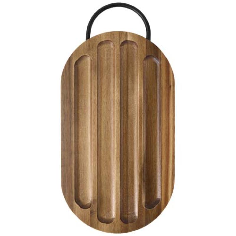 Tabla de cortar de madera de acacia con cuchillo para pan "Prestige"