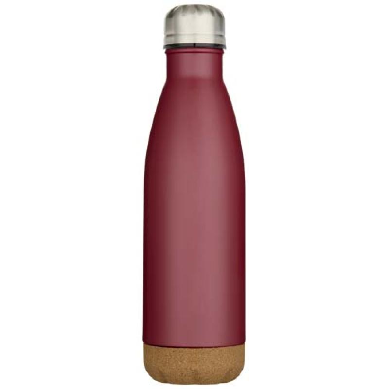 Botella de 500 ml de acero inoxidable con aislamiento y doble pared con detalles de corcho "Cove"