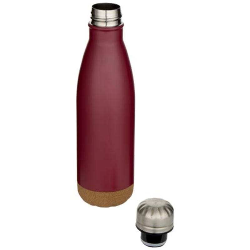 Botella de 500 ml de acero inoxidable con aislamiento y doble pared con detalles de corcho "Cove"