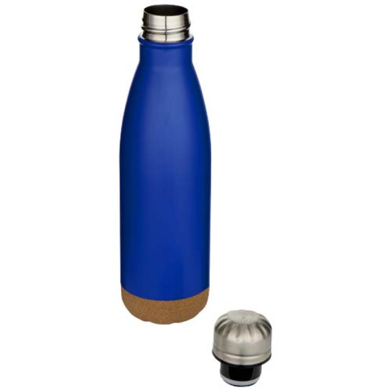 Botella de 500 ml de acero inoxidable con aislamiento y doble pared con detalles de corcho "Cove"