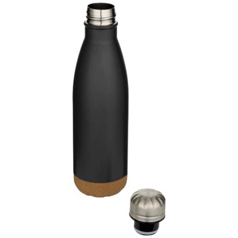 Botella de 500 ml de acero inoxidable con aislamiento y doble pared con detalles de corcho "Cove"