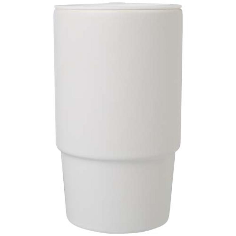 Taza de cerámica con tapa de plástico de 450 ml "Carter"