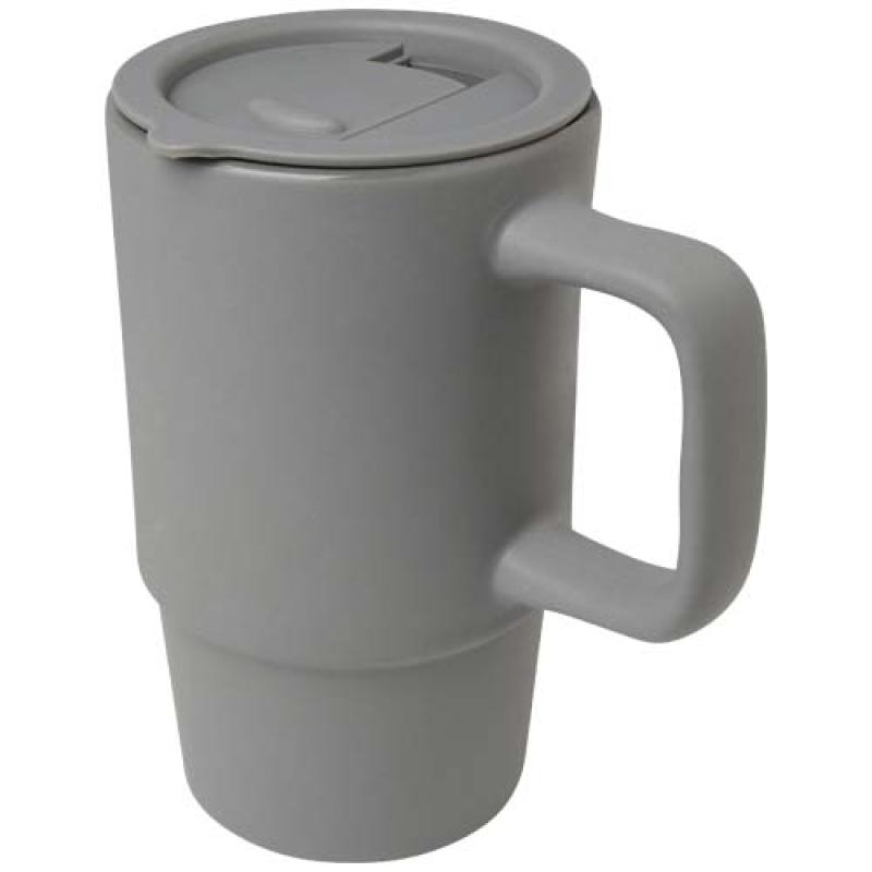 Taza de cerámica con tapa de plástico de 450 ml "Carter"