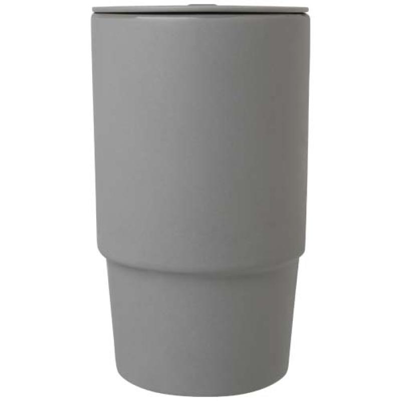 Taza de cerámica con tapa de plástico de 450 ml "Carter"